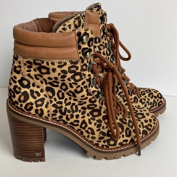Sam Edelman Anthropologie Sade Lace-Up Hiker Ankle Boots 8.5 Maximalist Mob Wife - Picture 9 of 16
